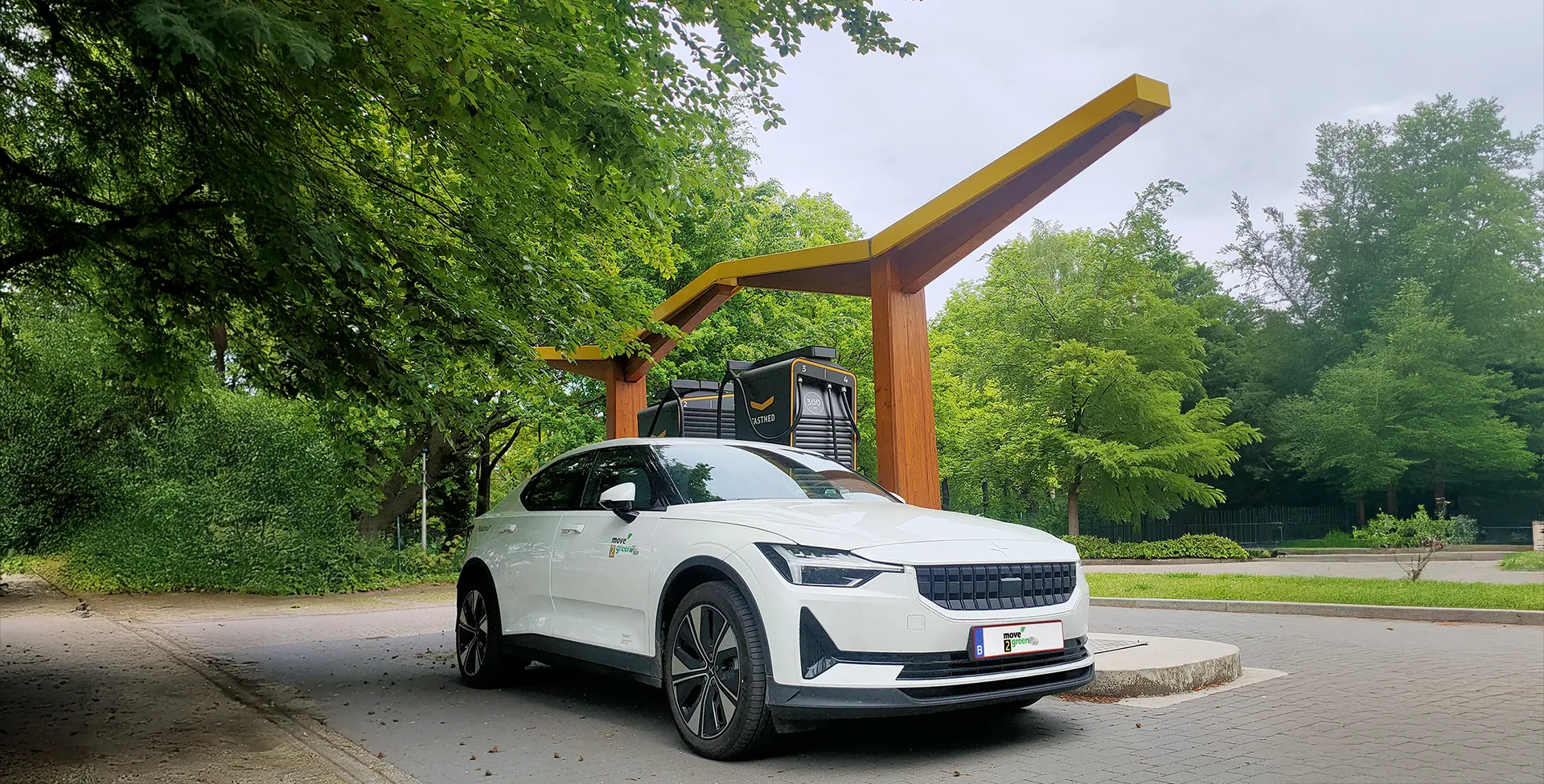 Polestar 2 - Fastned - elektrische bedrijfswagen huren